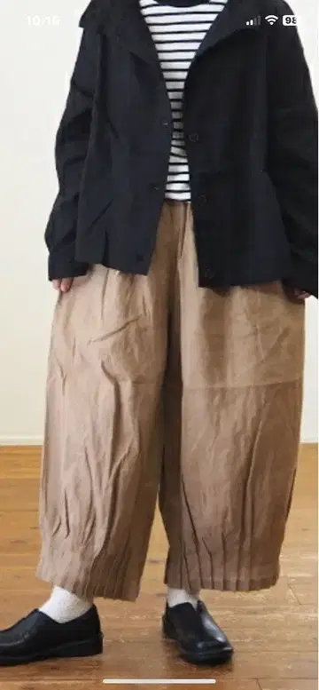 ubasoku 린넨 베이지 팬츠