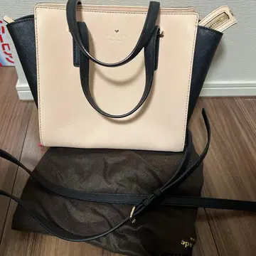 케이트 스페이드 핸드백 핑크 베이지/블랙