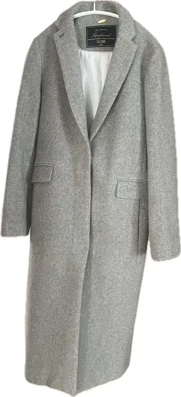 SLOBE 그레이 체스터 코트 울 100%