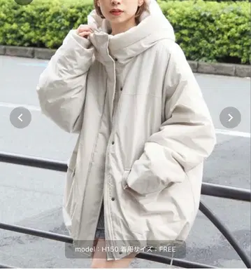 tiptop 충전솜 몬스터 후드 블루종 아이보리