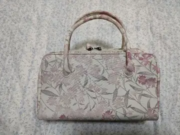 리큐 백 핑크 꽃무늬 일본 의류용 백