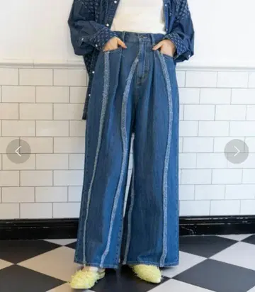 niko and - 프린지 와이드 데님