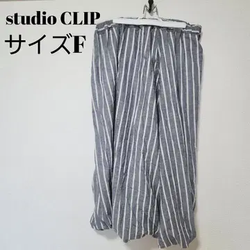 studio CLIP 그레이스 스커트 F 스트라이프 성숙 캐주얼 코튼