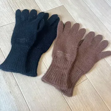 트로피 클로징 니트 5손가락 장갑 2세트