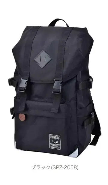 [ 새상품급 ] PEANUTS 플랩 백팩 블랙 SPZ-2058