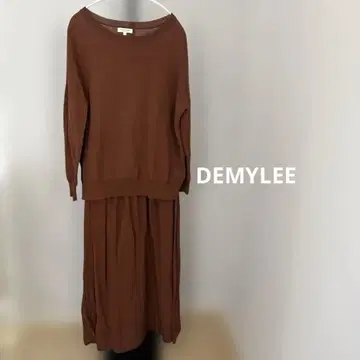 DEMYLEE 데 셋업 S 브라운 니트 스커트 코튼 100