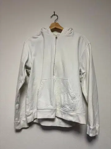 THE UNION 화이트 집업 후드티