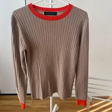 어반 리서치 URBAN RESEARCH 바이컬러 컴팩트 리브 니트