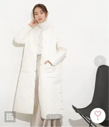 NANO universe 파이핑 퀼팅 코트