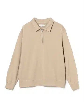 B:MING by BEAMS 베이지 하프 지퍼 맨투맨