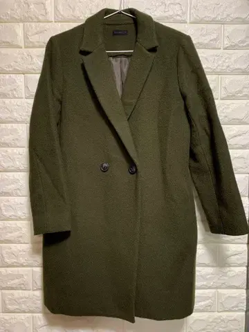 apart by lowrys 모스그린 더블 브레스트 체스터 코트 올리브