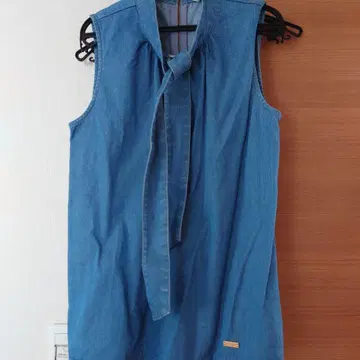 데님 블루 슬리브리스 튜닉 36