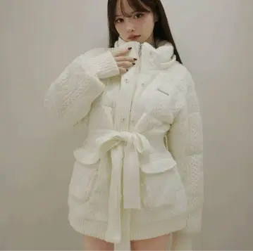 ANDMARY Mary 퀼팅 니트 쉐입 자켓