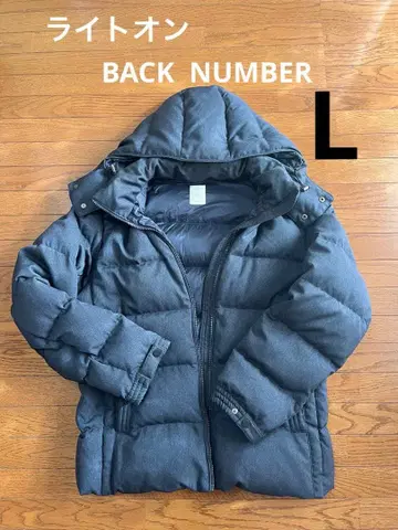 라이트온 백넘버 네이비 남성용 다운 자켓 후드 부착 L