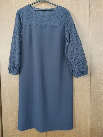 레이스 부착 원피스 (전체 안감 부착) [가을/겨울 파티나 결혼식에도]