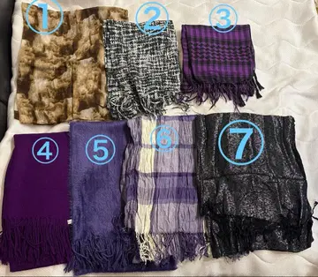 보라색 계열 위주 스톨 숄 7종 세트, 개별 판매 가능!