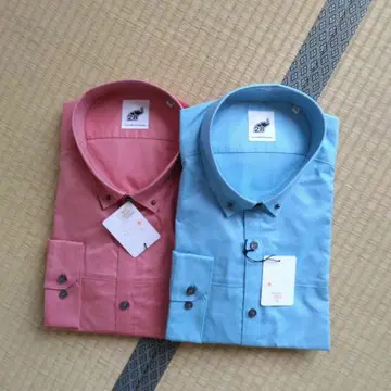 28 핑크 블루 긴팔 와이셔츠 XXXL