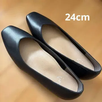 ing 블랙 플랫 펌프스 스퀘어토