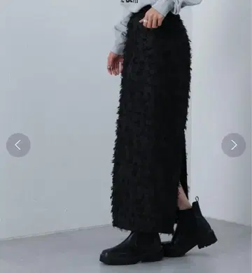 프린지 자카드 백 슬릿 내로우 스커트 얼룩 없음 수회 착용 프리 사이즈