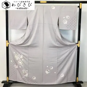 부츠케 시보리 꽃 무늬 자수 금채 오마치 쥐색 가드 가공 K-5602