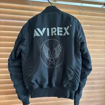 레어 AVIREX 블랙 MA-1 자켓