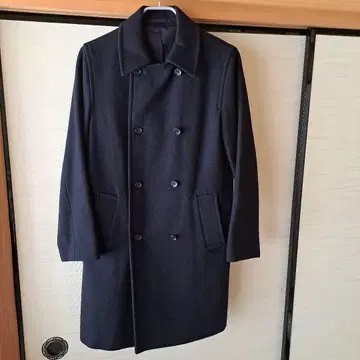 마가렛 하우엘 울 코트 짙은 네이비 M 사이즈