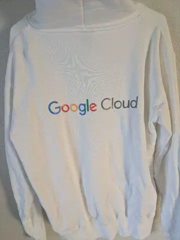 Google Cloud 화이트 집업 후드티