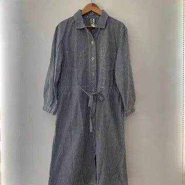 새상품급 MHL. 셔츠 원피스 리본 벨트 바지 스트라이프 긴팔