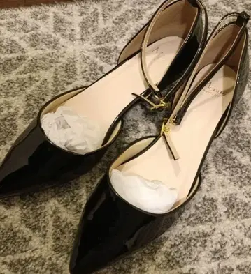 미사용 새상품 블랙 스틸레토 힐 26.5cm