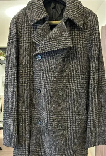 TAGLIATORE 체크 무늬 더블 브레스트 코트