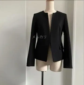 PLST 브라스 노카라 자켓 블랙