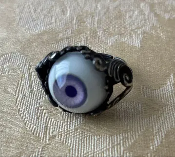 눈알 반지 프리 사이즈 보라색