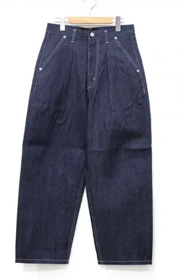 LAITERIE 셀비지 데님 와이드 턱 팬츠