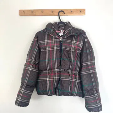 TOMMY HILFIGER 체크 무늬 다운 자켓 M