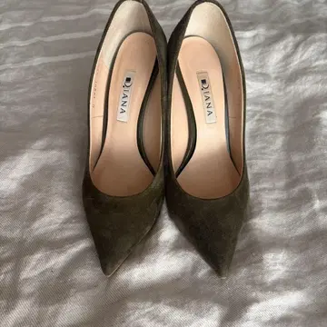 DIANA 카키 하이힐 22.5cm 9cm 힐