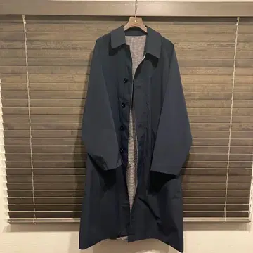 네이비 스텐카라 코트