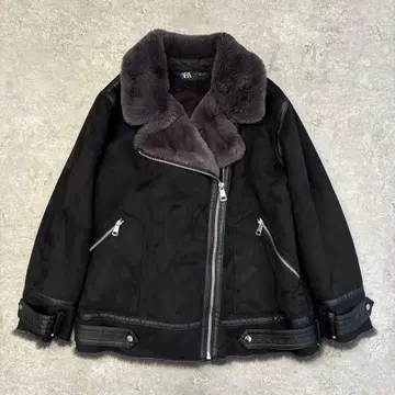 [ 새상품급 ] ZARA 인조 모피 더블 페이스 자켓