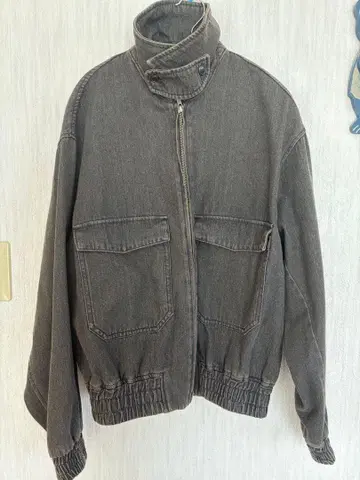 MR HEARTS VINTAGE WASH DENIM ZIP BLOUSON