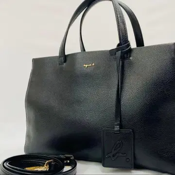 agnes b 에네스베 핸드백 숄더백 2way 블랙