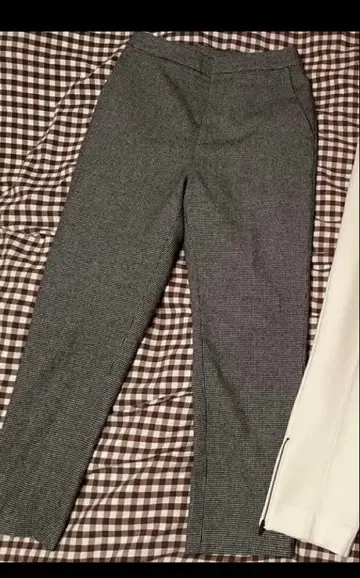 sheller 셰리에 트위드 체크 팬츠