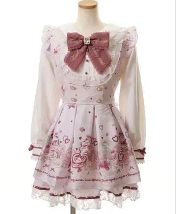 LIZLISA 애프터눈 티 패턴 셋업 핑크