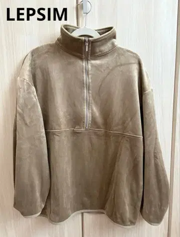 LEPSIM 샤기 하프 지퍼 풀오버 프리 사이즈