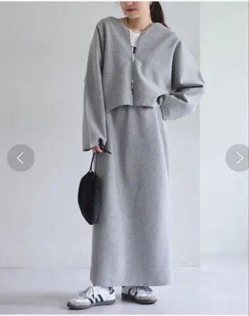 CIAOPANIC TYPY [ 2세트 ] 가디건 스커트 M 그레이