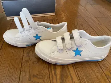 컨버스 올스타 화이트/블루 스니커즈 원스타