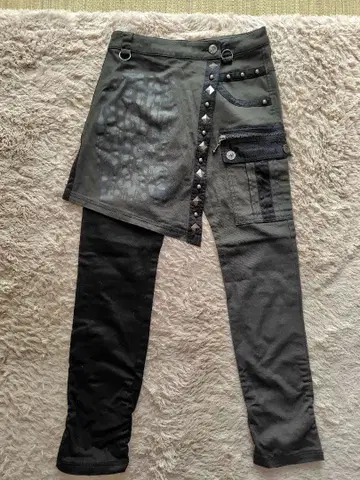 알곤퀸 ALGONQUINS 아지메 스키니 팬츠 블랙 x 카키 플랩 포함