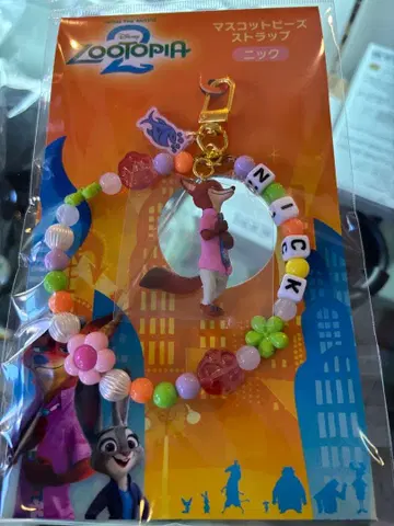 주토피아2 닉 극장 굿즈 마스코트 비즈 스트랩