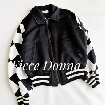 Ficce Donna 스카잔 자수 블루종 집업 돈 코니시