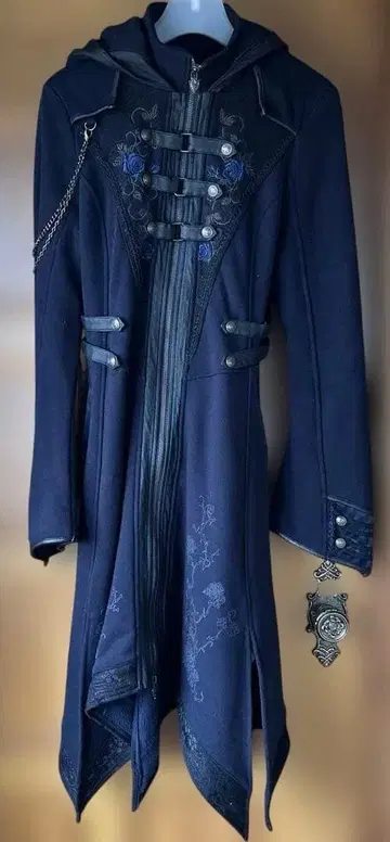 착용 이력 있음 오즈 네스트 장미 시리즈 속기모 롱 가디건 네이비 계열