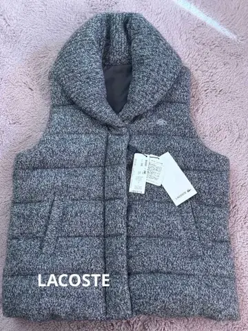 새상품 LACOSTE 그레이 계열 다운 베스트