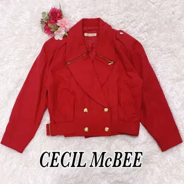 세실 맥비 고급 울 빨간색 자켓 인기 M